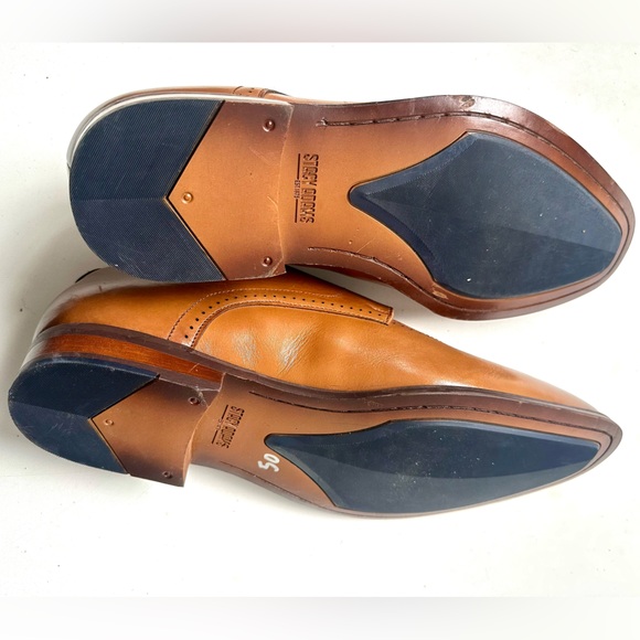 New Stacy Adams Tan Leather Oxfords, Memory Foam, 12 M